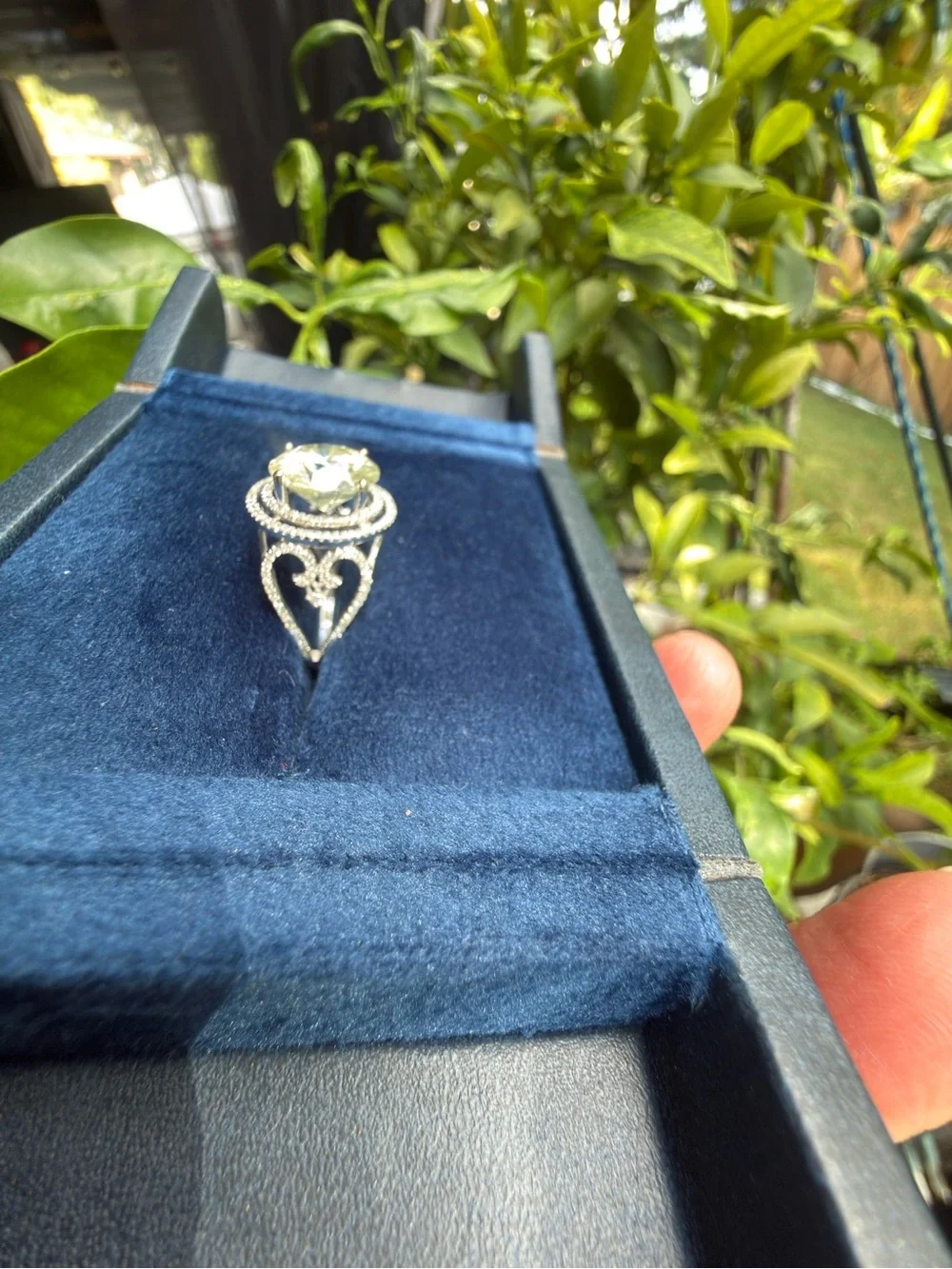 IGI 3.91ct  Round Cut F VS1 Lab Grown Set In A Semi-Mount Natural DIAMOND 14K WG